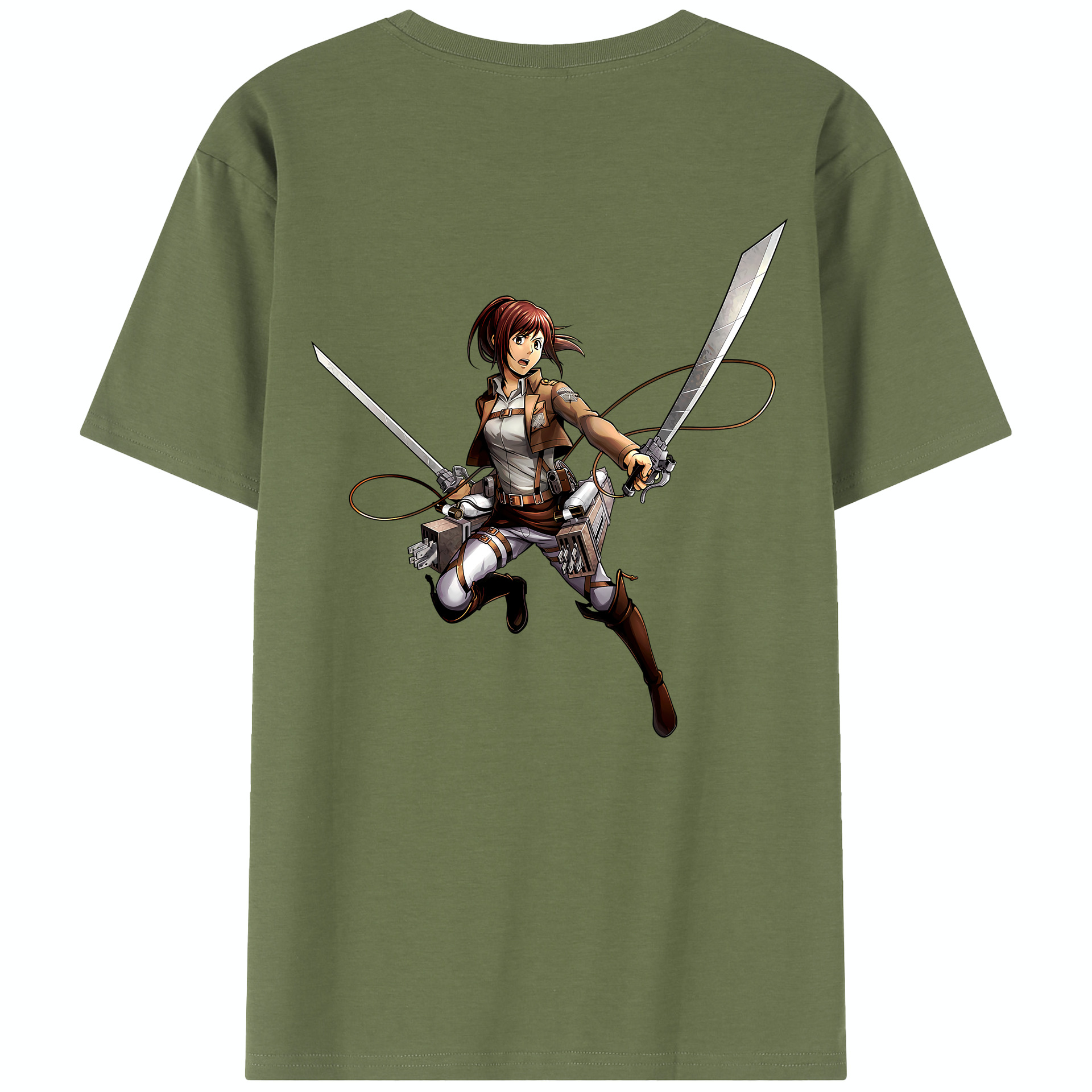 （画像用） 進撃の巨人 サシャ·ブラウス Attack on Titan Sasha Blaus 綿100％半袖Tシャツ（背面プリント）